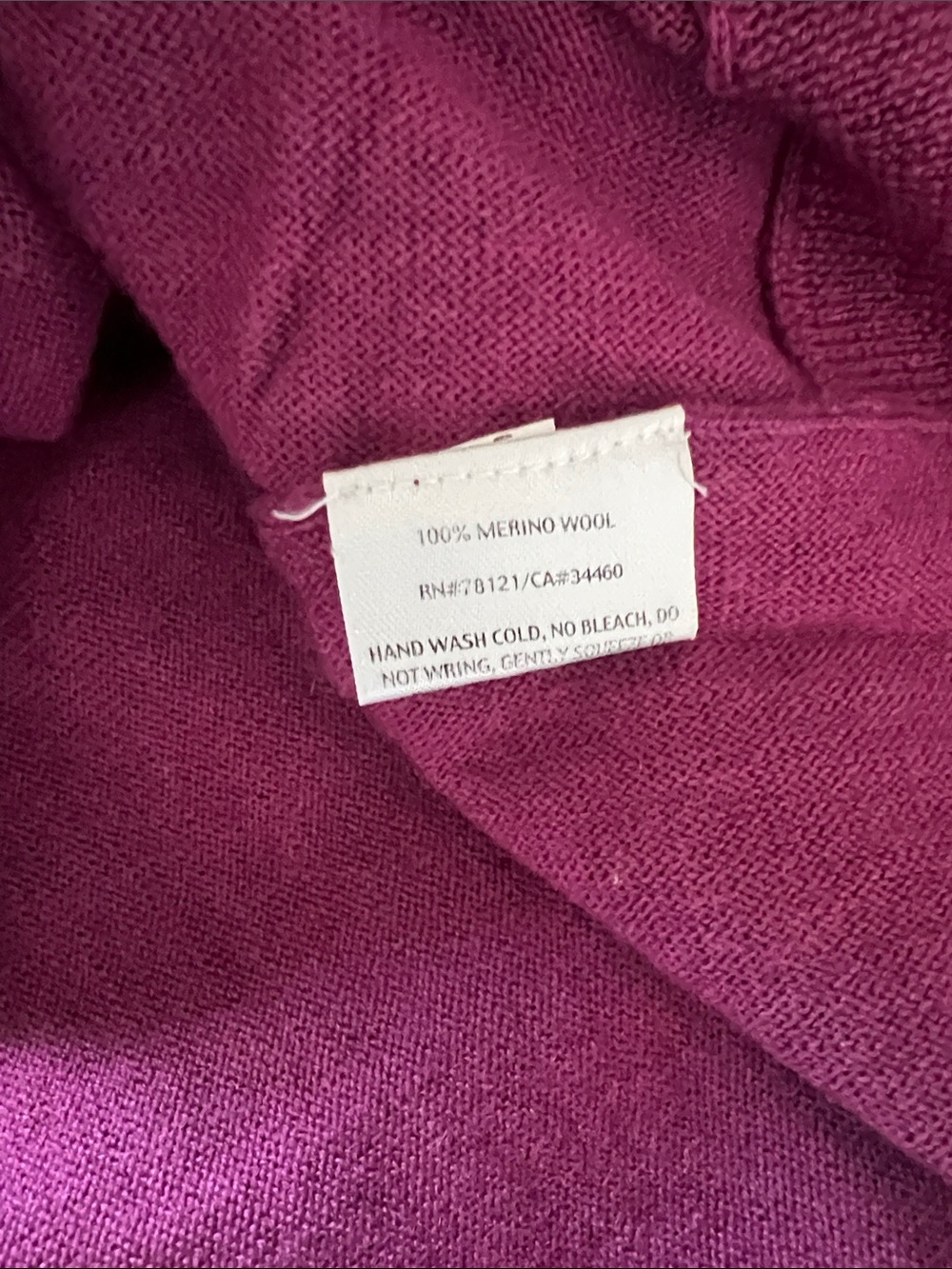 Eileen Fisher 100% Merino Wool Sweater Size Small Oversized - Picture 4 of 6